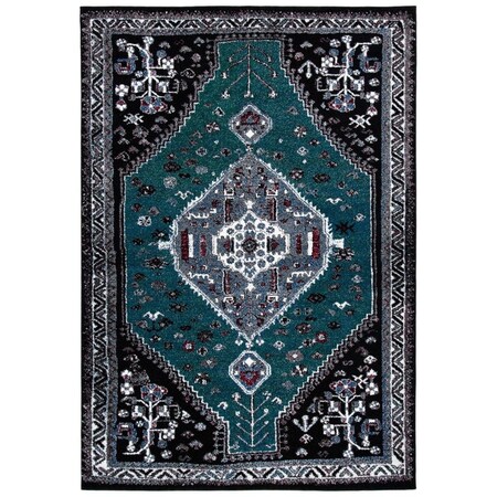 Safavieh 9 x 12 ft. Vintage Hamadan Power Loomed Rectangle Area Rug Green & Black VTH201Y-9